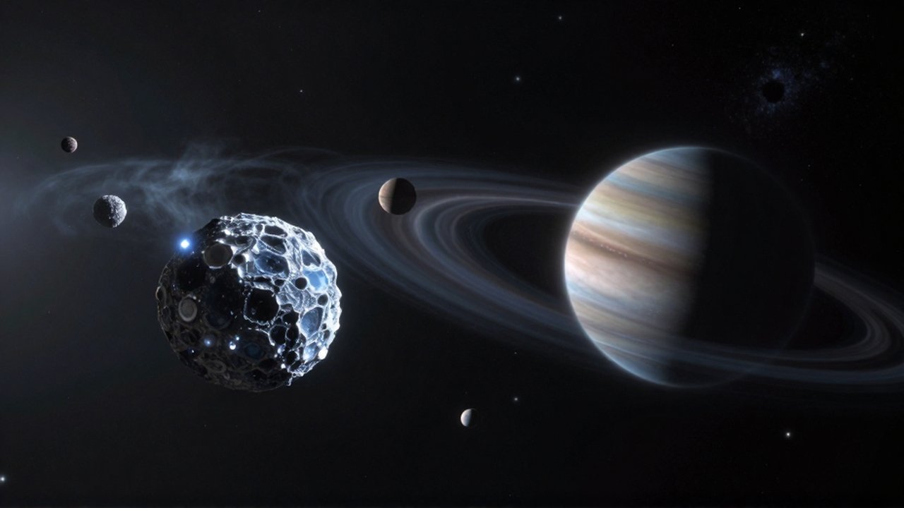 Cometas de hielo y planetas enanos flotando en la oscuridad del cinturón de Kuiper.